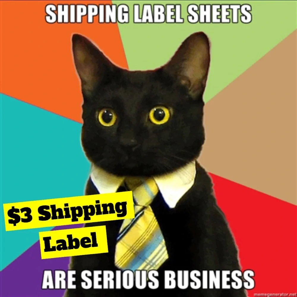 SHIPPING LABEL Business Cat Approved 🐈‍⬛ 🐈